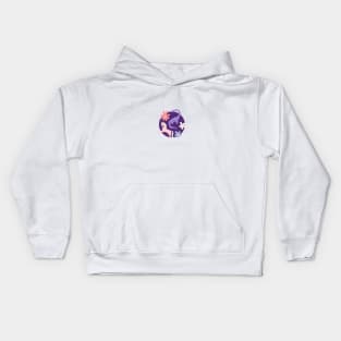 Dinosaurs and Unicorns on Purple Kids Hoodie